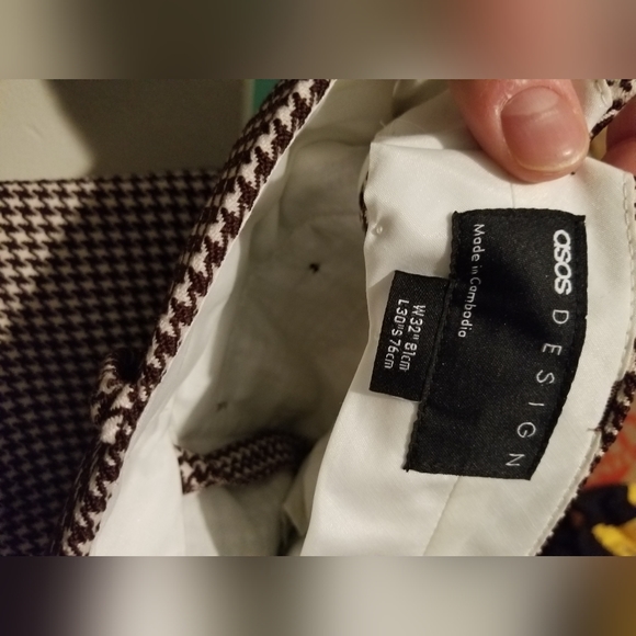 ASOS Brown Dogtooth Super Skinny Suit - Picture 6 of 8